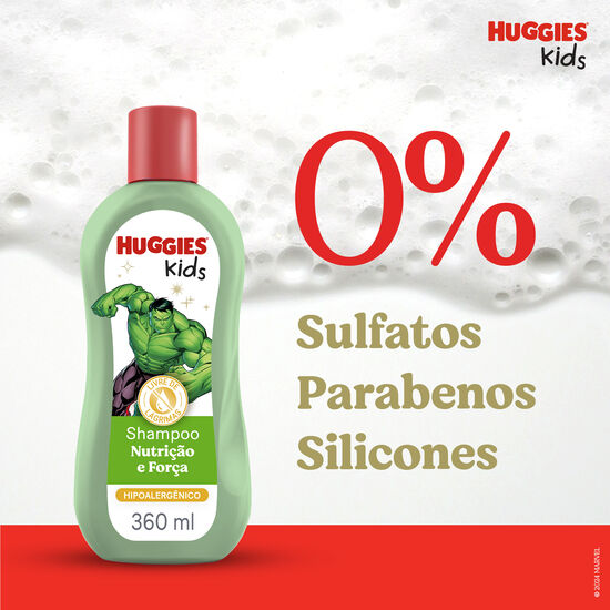 Shampoo Huggies Kids Nutrição e Força Hulk - 360 ml